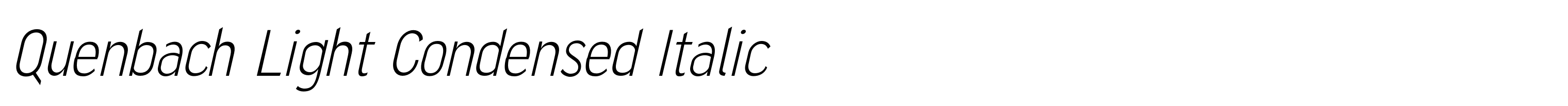 Quenbach Light Condensed Italic